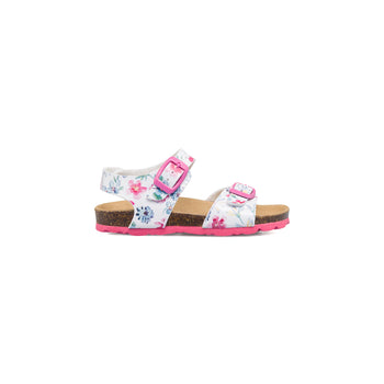 Sandali bianchi da bambina con stampa fiorellini Settenote, Scarpe Bambini, SKU k283000364, Immagine 0